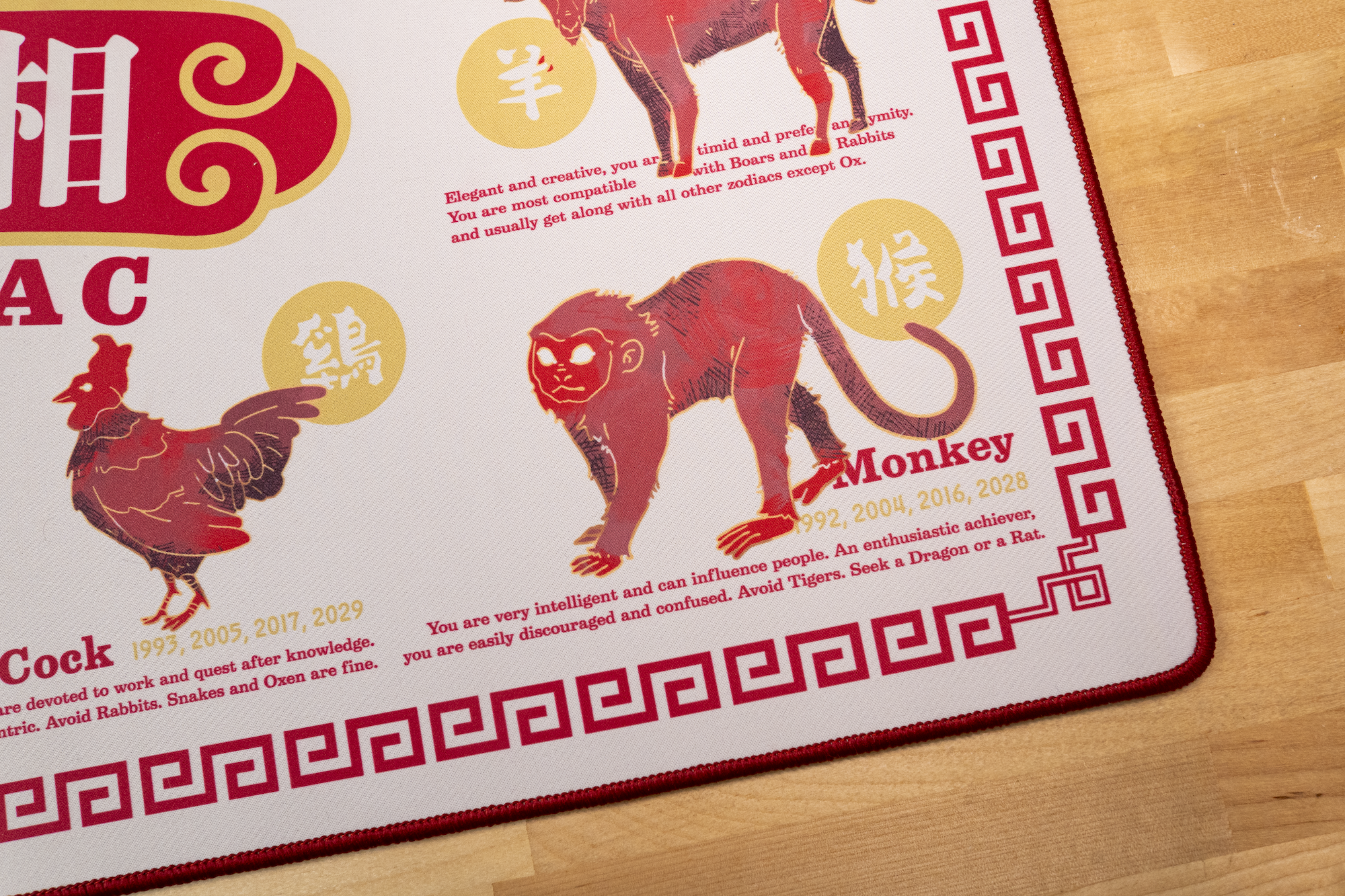 Chinese Zodiac Deskmat (Water-resistant)