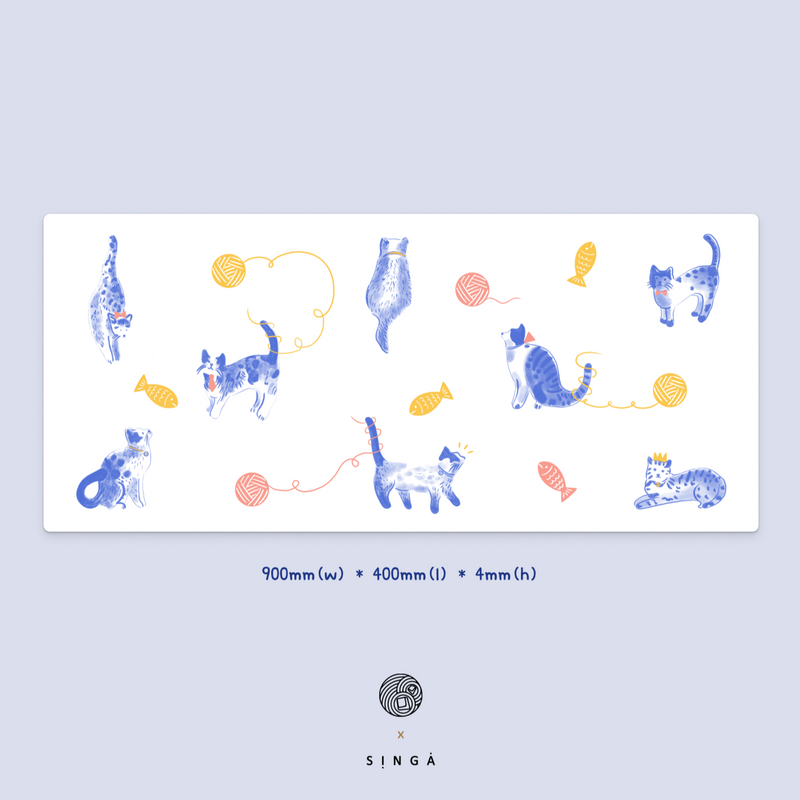 MONOKEI x SingaKBD - Neko Deskmats (In-stock)