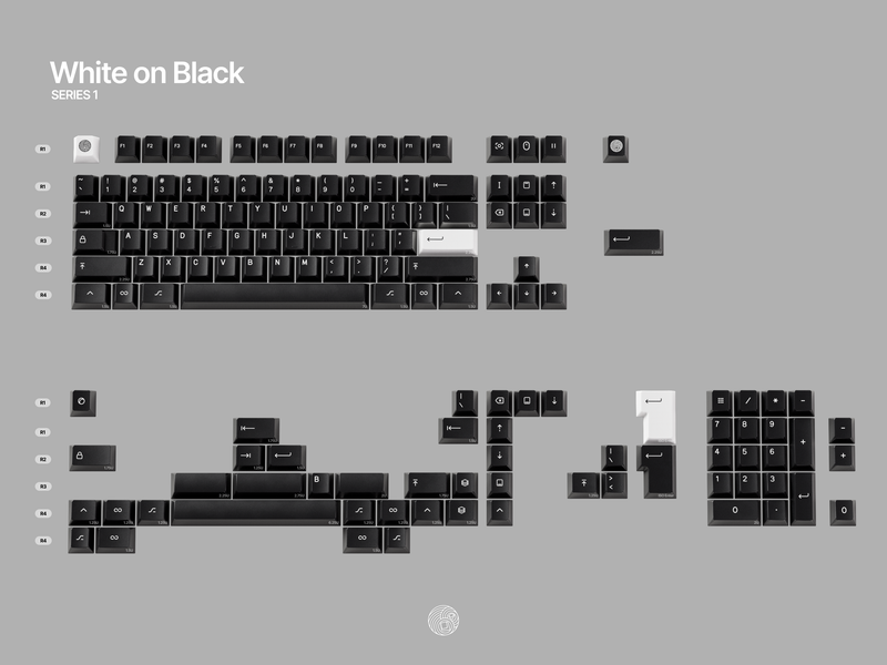 MONOKEI Series 1: White on Black Keyset (In-stock)