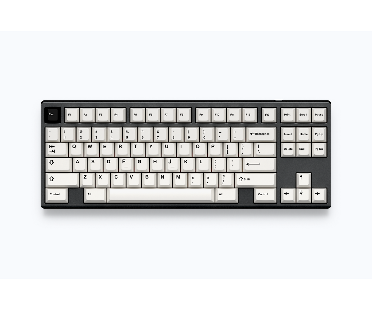 MONOKEI x Hand Engineering Kage F13 TKL in Titan Grey viewed from above